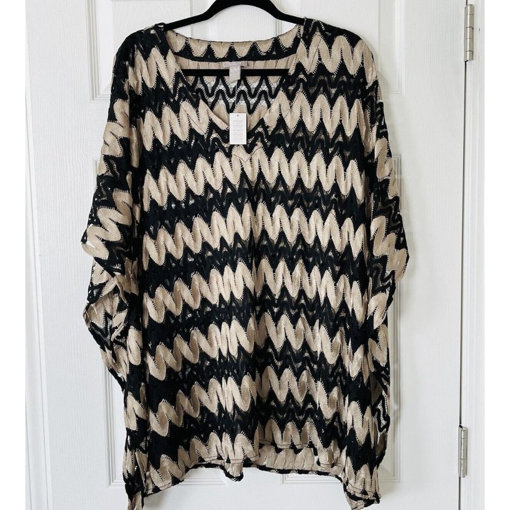 NWT Chico’s Outlet Oversized Sheer Lace Top - S/M